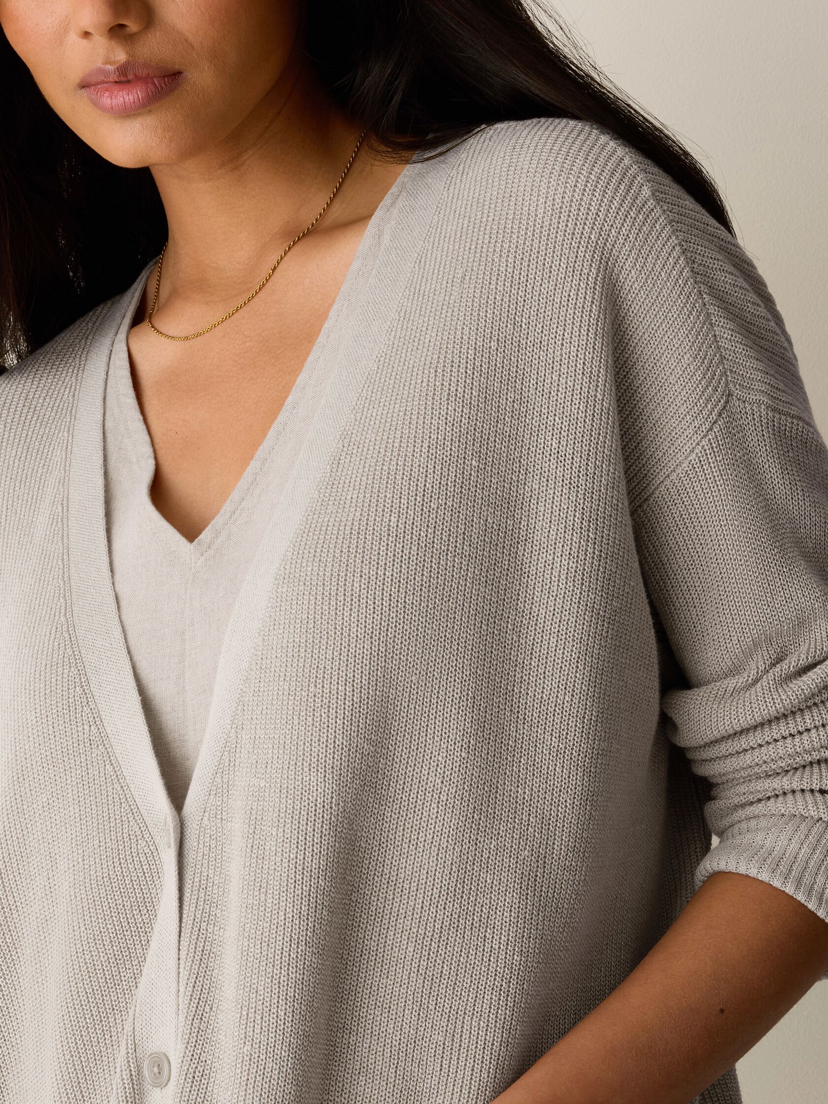 Organic Linen Cotton Slouchy Long Cardigan