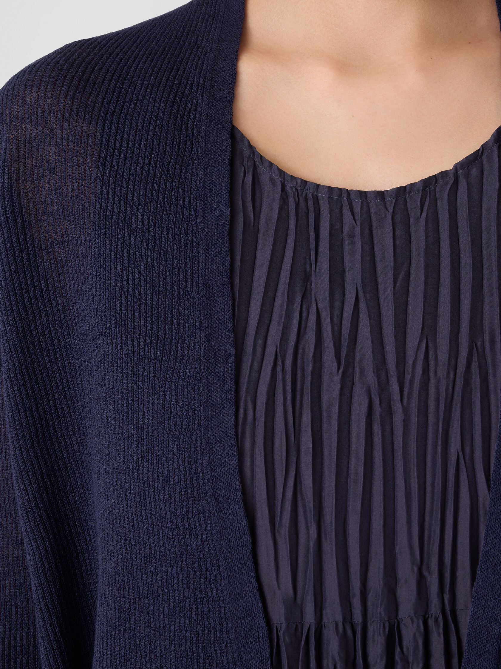 Organic Linen Cotton Cropped Cardigan