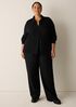 Felted Wool Jersey Full-Length Straight Trouser&nbsp;in Regenerative Wool