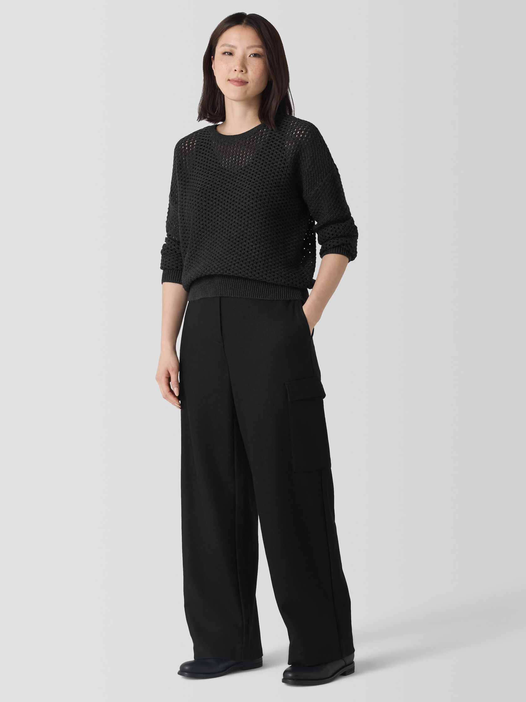 Felted Wool Jersey Cargo Pant in Regenerative Wool