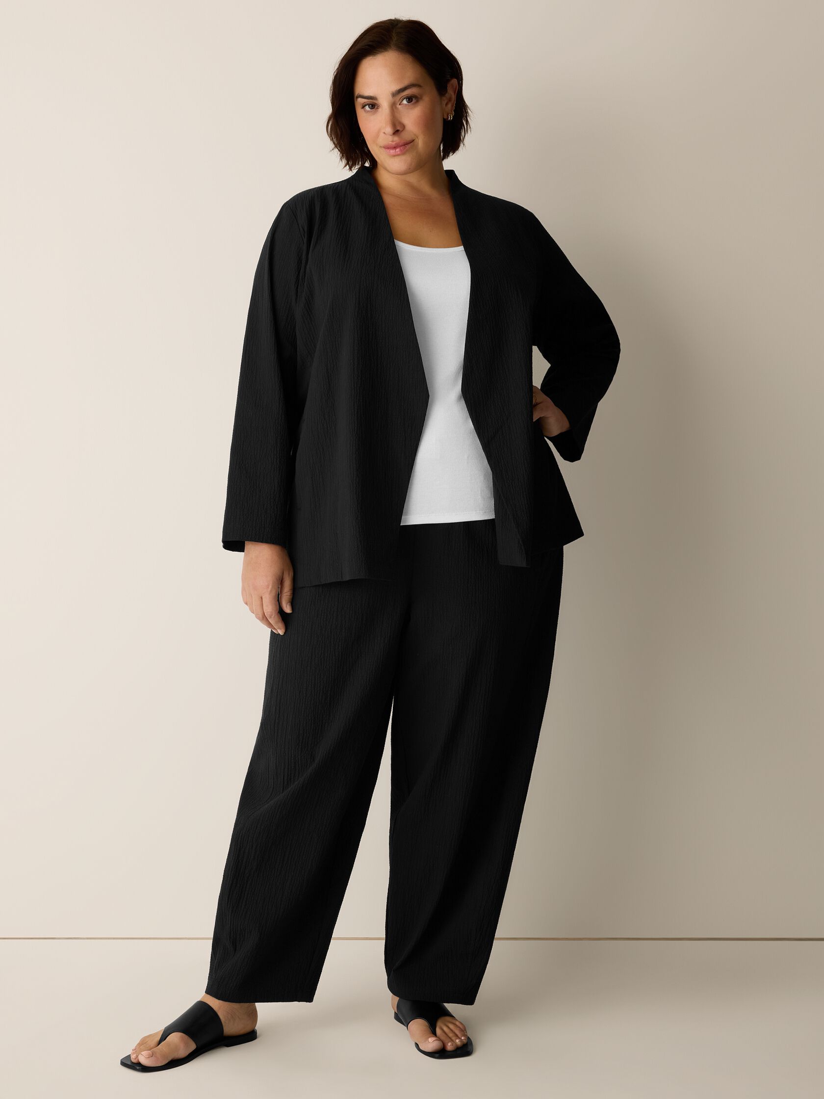 Organic Cotton Pucker Angled Jacket