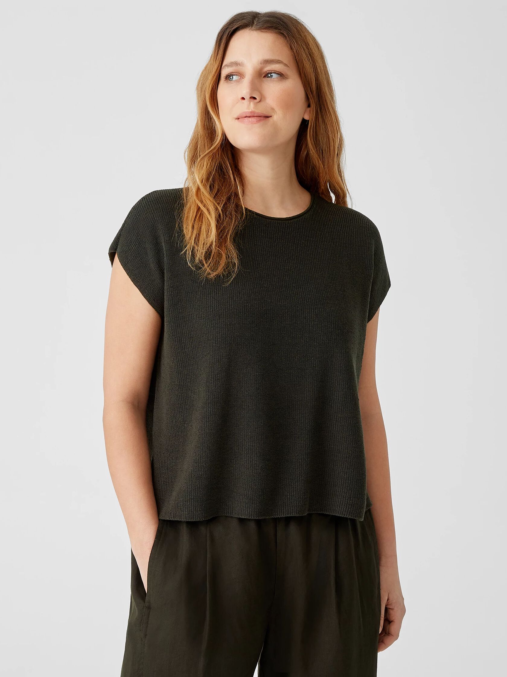 Organic Linen Cotton Square Top