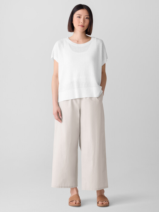Washed Organic Cotton Poplin Wide-Leg Pant