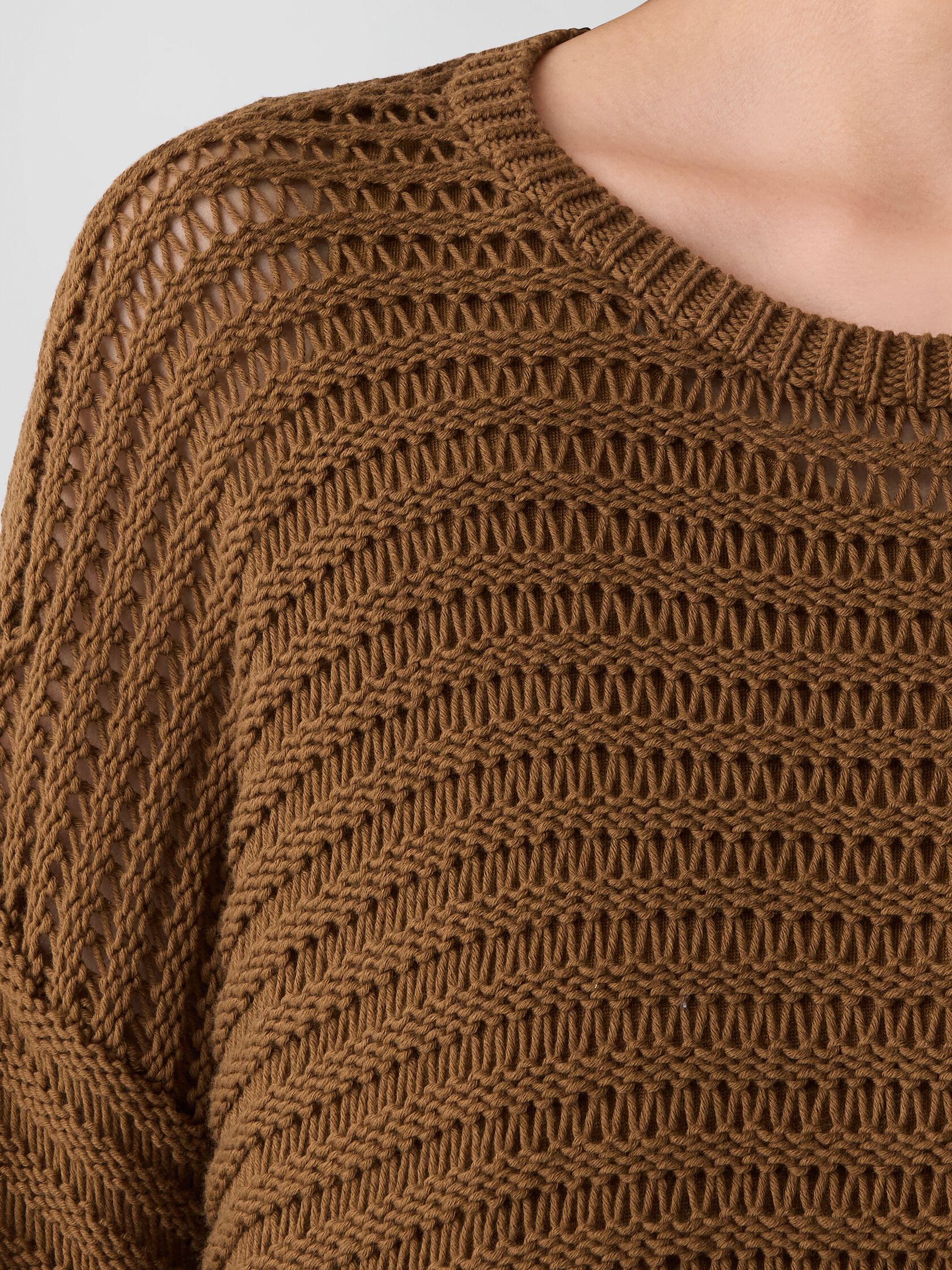 Peruvian Organic Cotton Cord Crew Neck Top