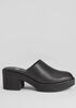 Hip Platform Leather Clog