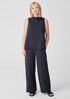 Pima Cotton Stretch Jersey Wide-Leg Pant