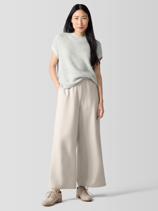 Felted Wool Jersey Wide-Leg Pant in Regenerative Wool