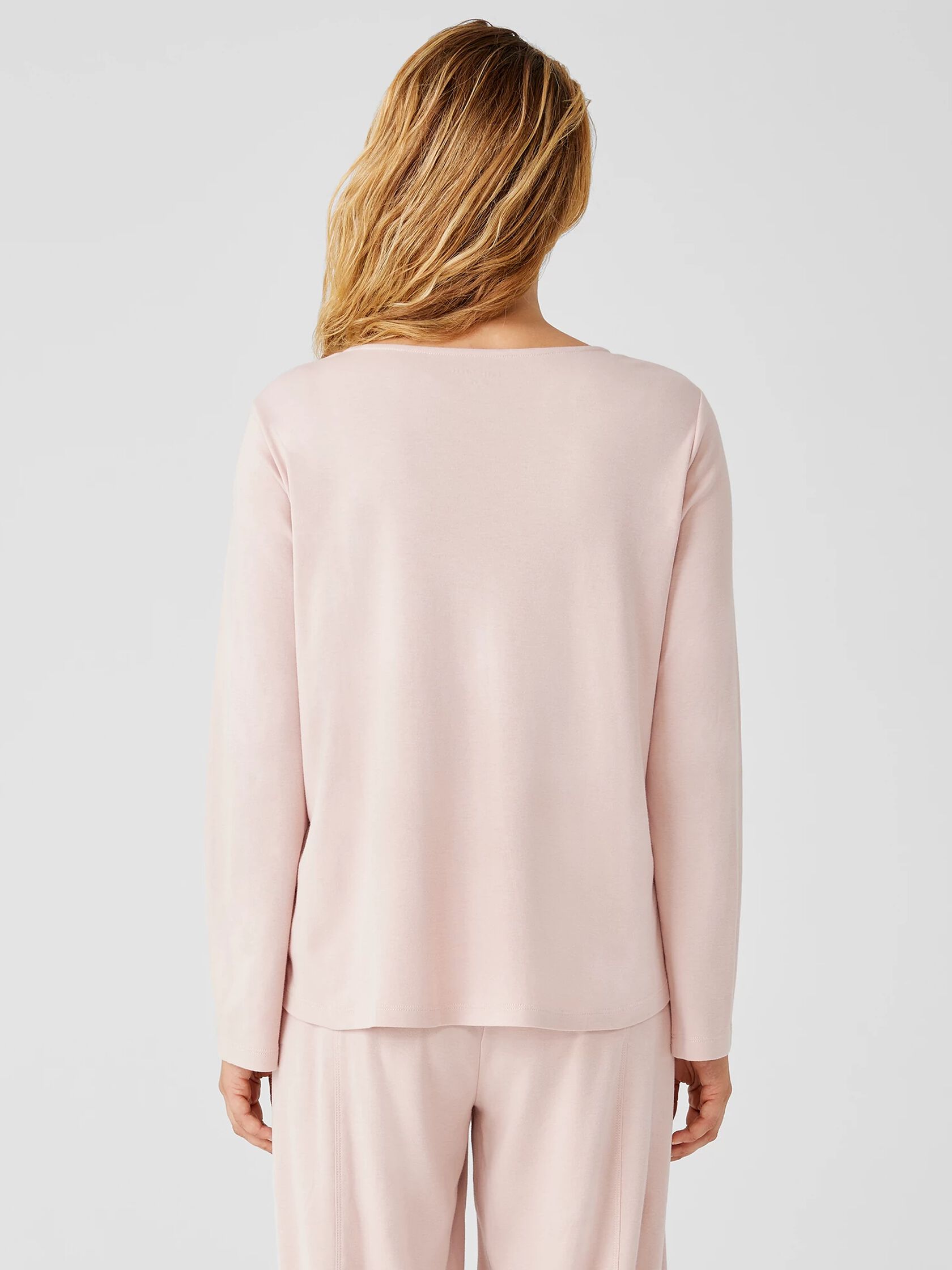 Cozy Organic Cotton Interlock Jewel Neck Top