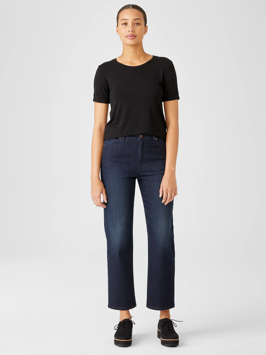 Organic Cotton Stretch Straight Ankle Jean