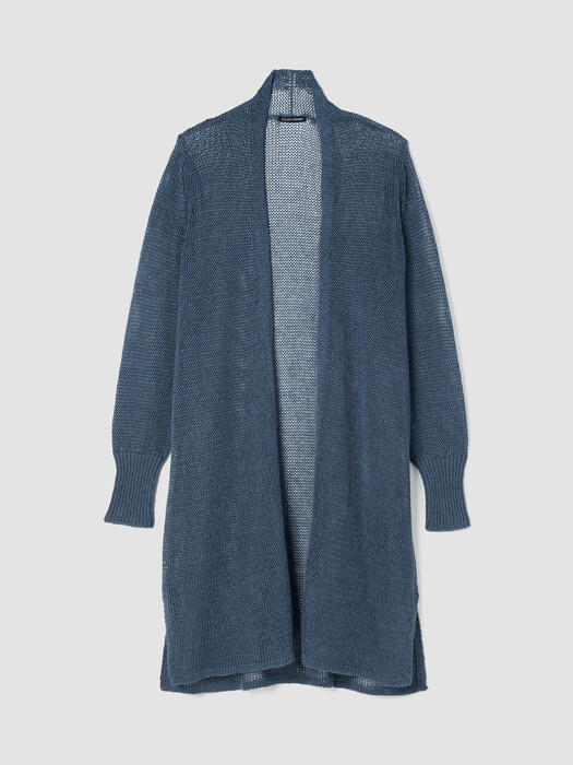 Organic Linen Cotton Cord Long Cardigan