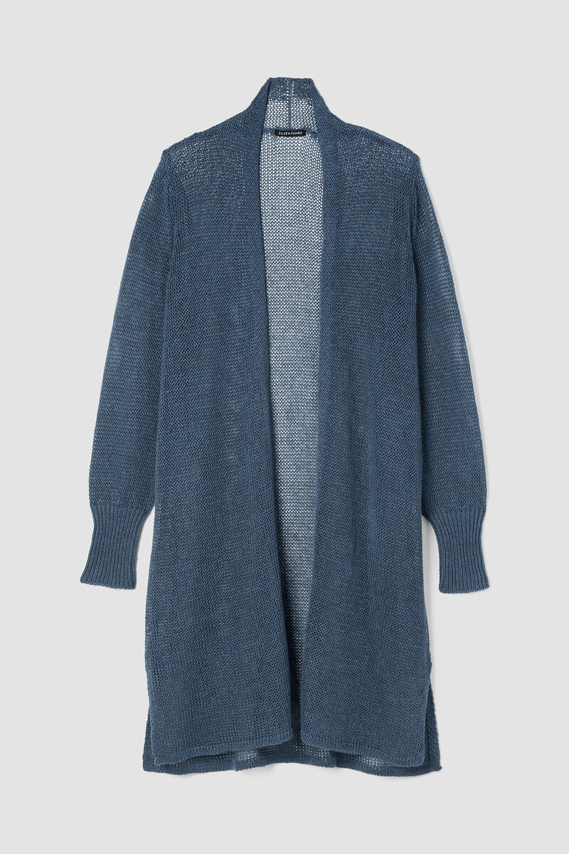 Organic Linen Cotton Cord Long Cardigan Organic Linen Cotton Cord Long Cardigan