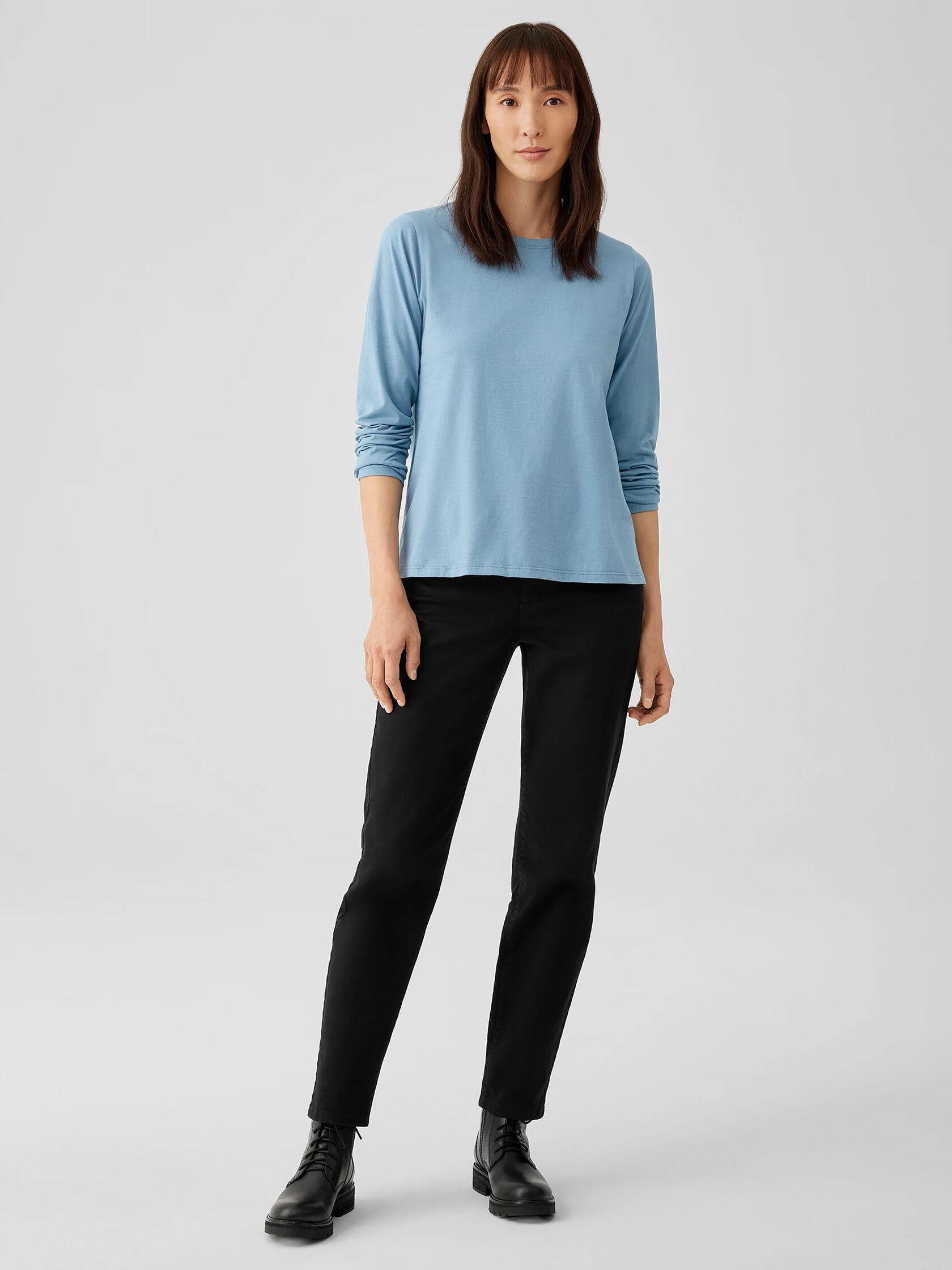 Organic Pima Cotton Jersey Long-Sleeve Tee