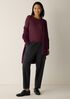 Sheer Cotton Blend Knit Round Neck Tee
