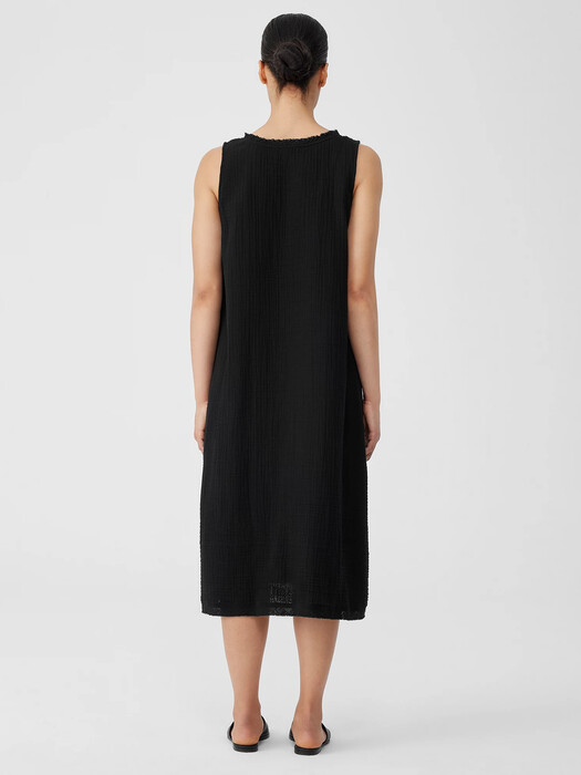 Organic Cotton Gauze Scoop Neck Dress | EILEEN FISHER Organic Cotton Gauze Scoop Neck Dress | EILEEN FISHER