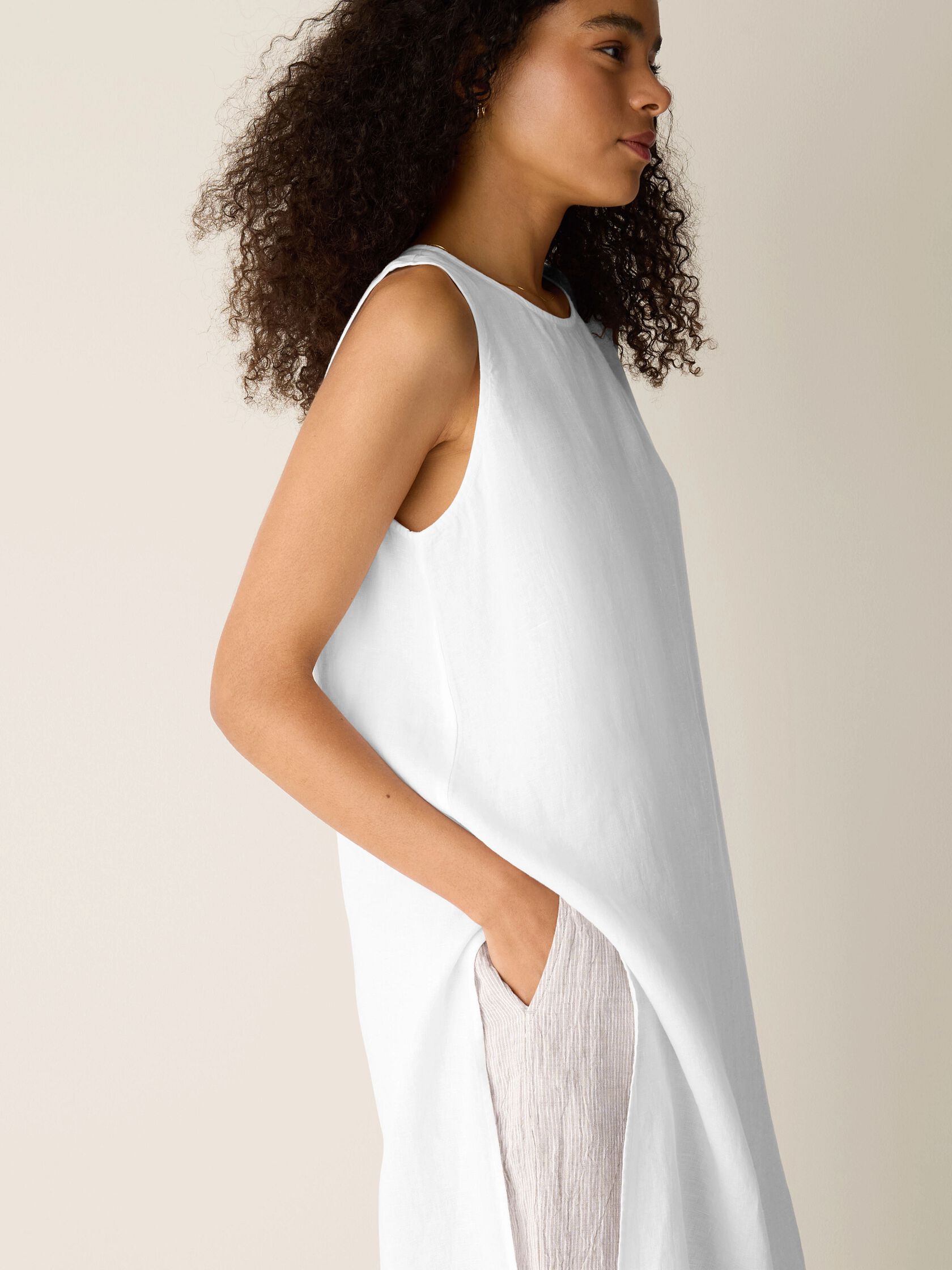 Organic Handkerchief Linen Long Shell