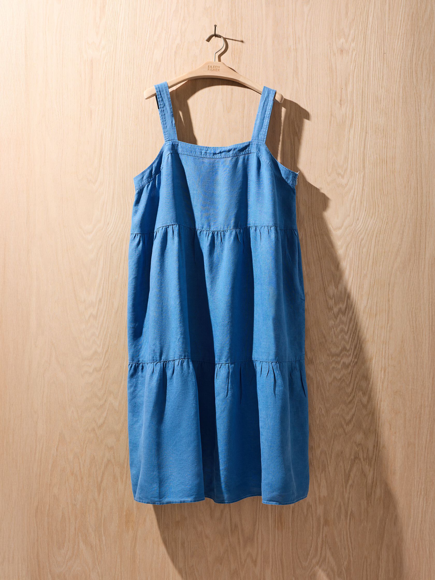 Renew Organic Linen Tiered Dress, XL