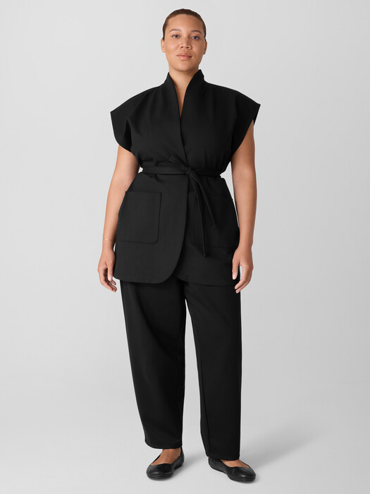 Washable Flex Ponte High Collar Vest