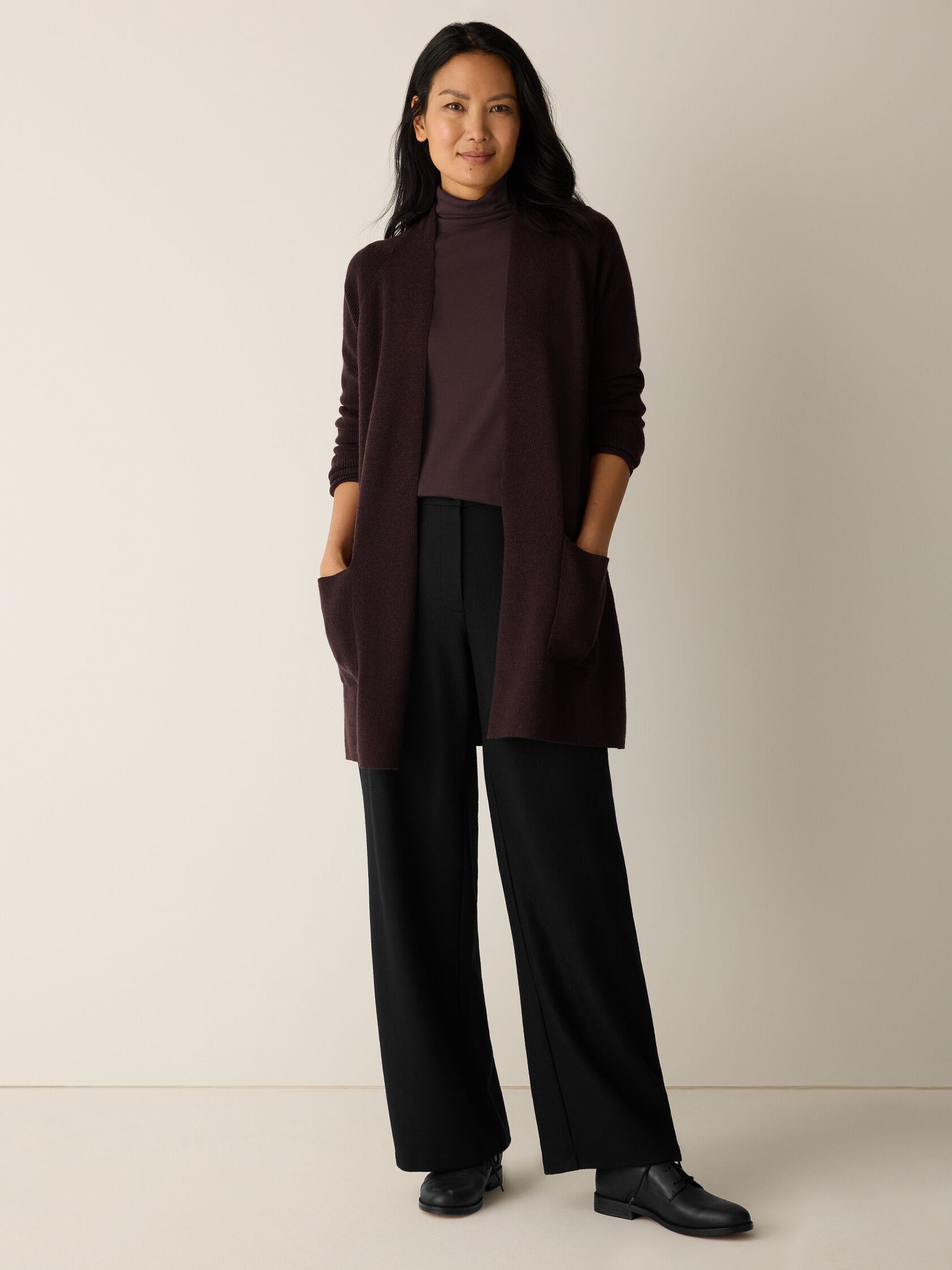 Merino Long Cardigan in Regenerative Wool