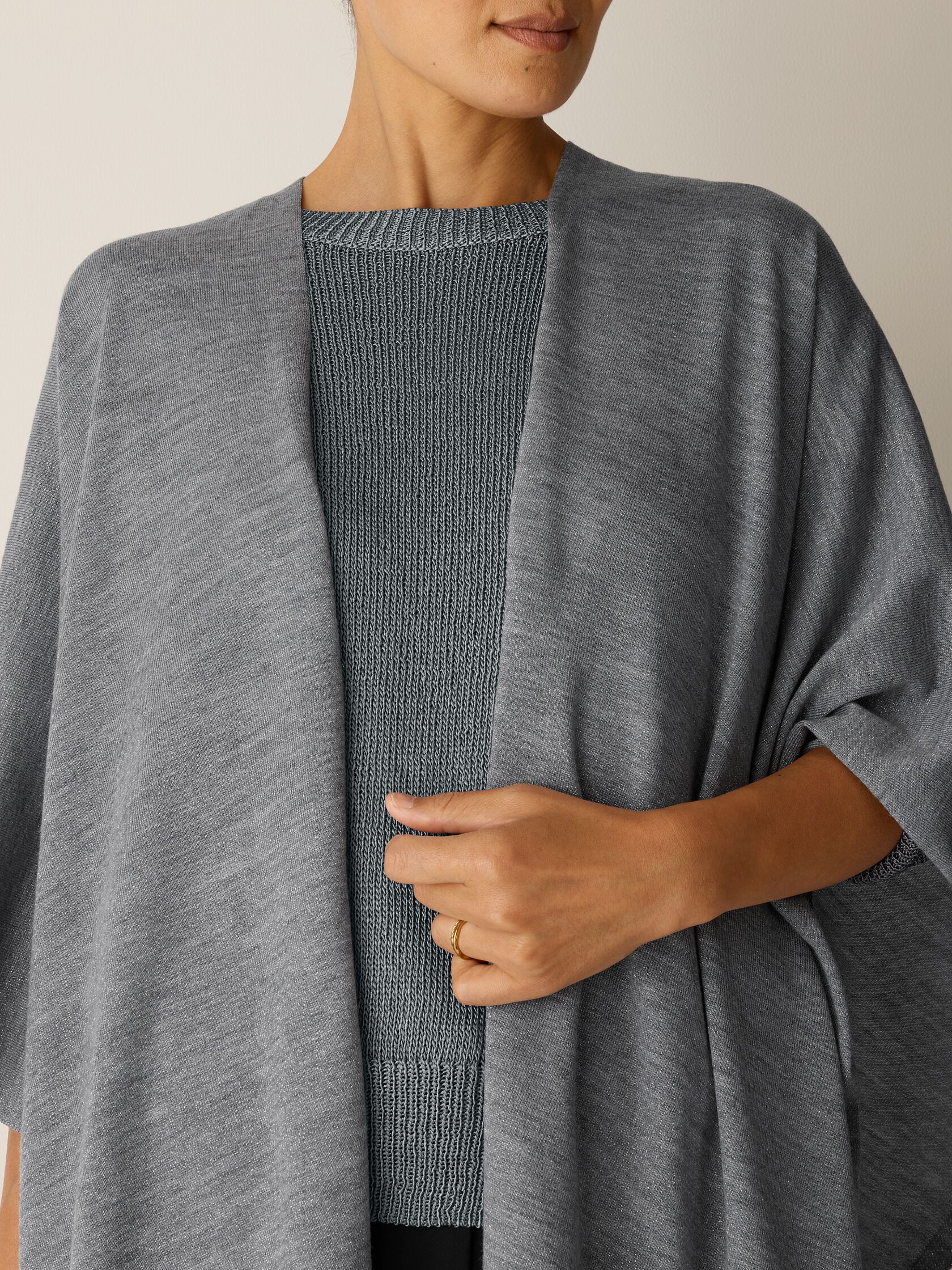 Wool Shimmer Serape in Regenerative Wool
