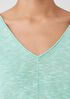 Organic Linen Cotton Slub V-Neck Top