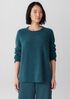 Cashmere Silk Boucle Bliss Crew Neck Long Top