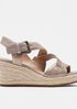 Beckon Metallic Suede Espadrille Wedge