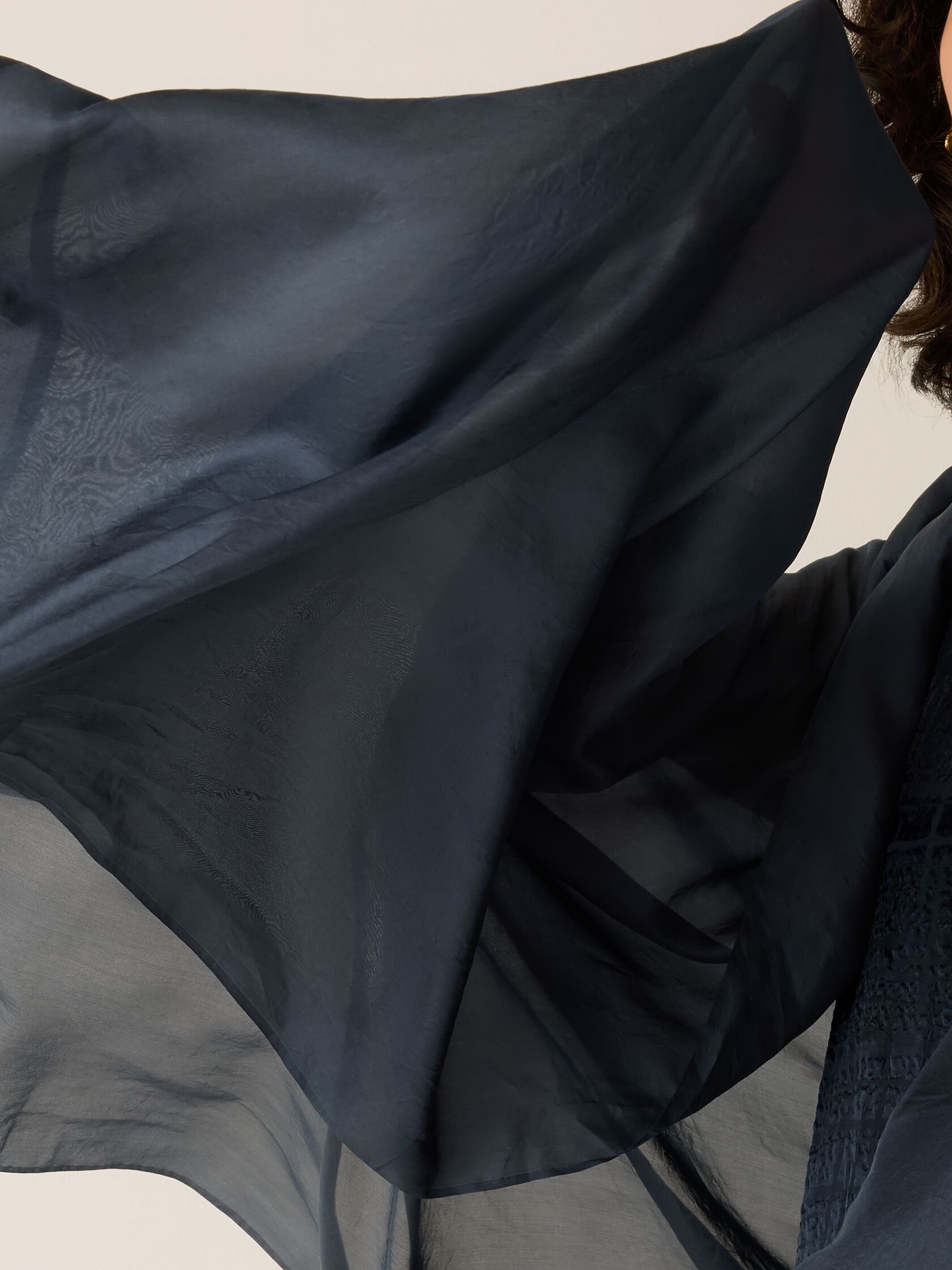 Washed Organic Silk Parachute Scarf