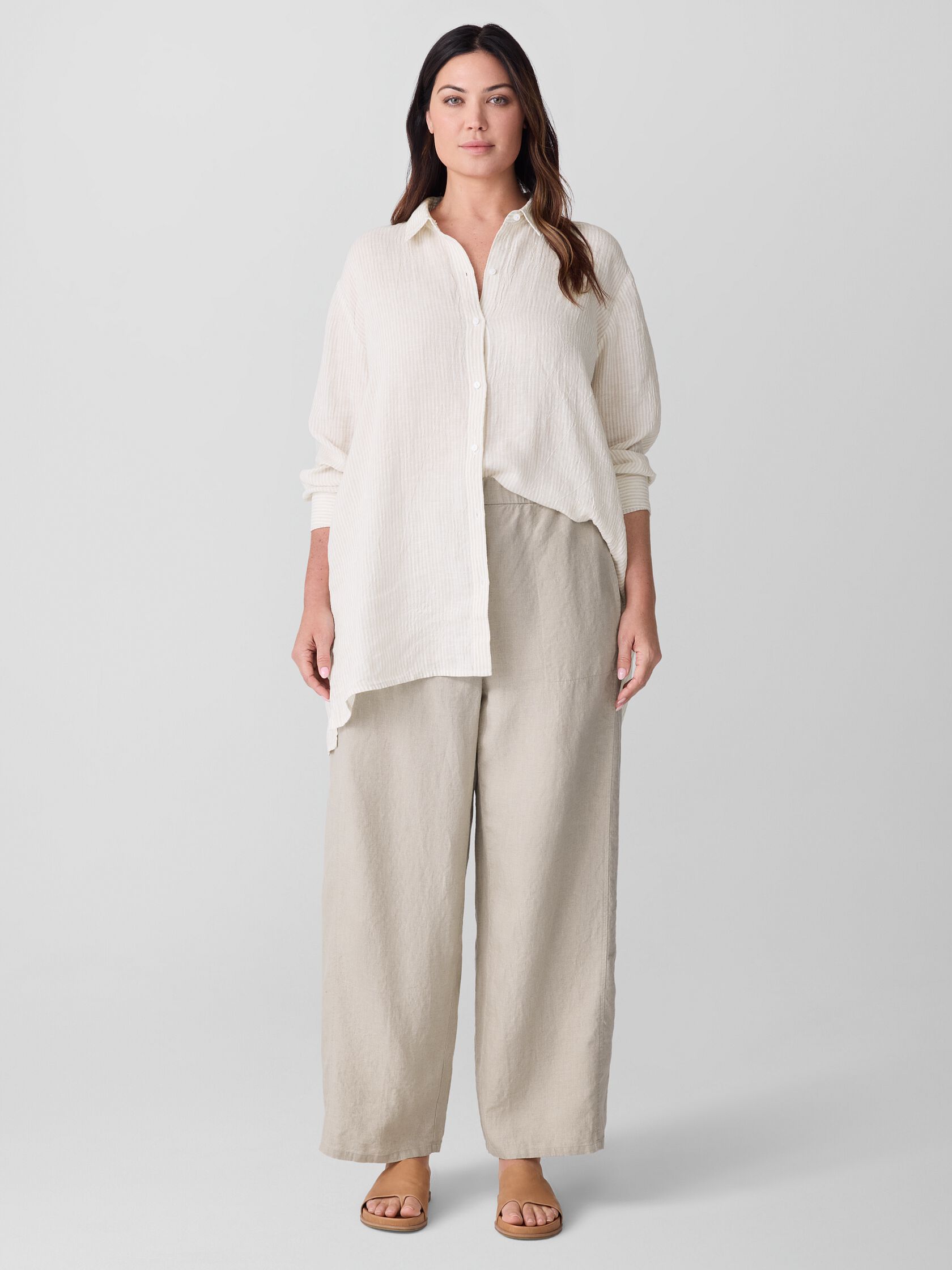 Organic Linen Wide-Leg Trouser Pant
