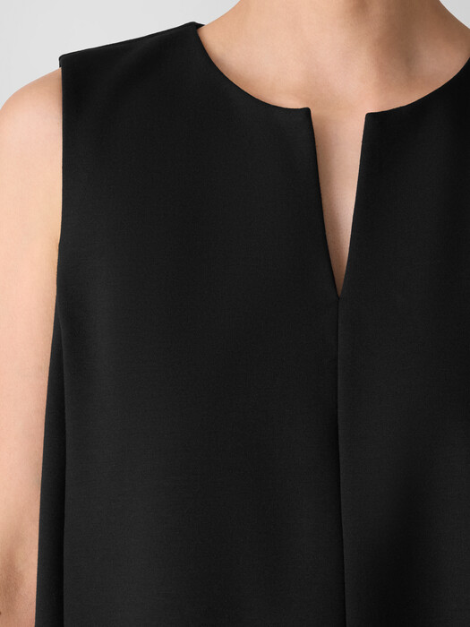 Lightweight Ponte Split Neck Dress