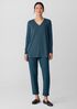 Washable Stretch Crepe Cuffed Pant