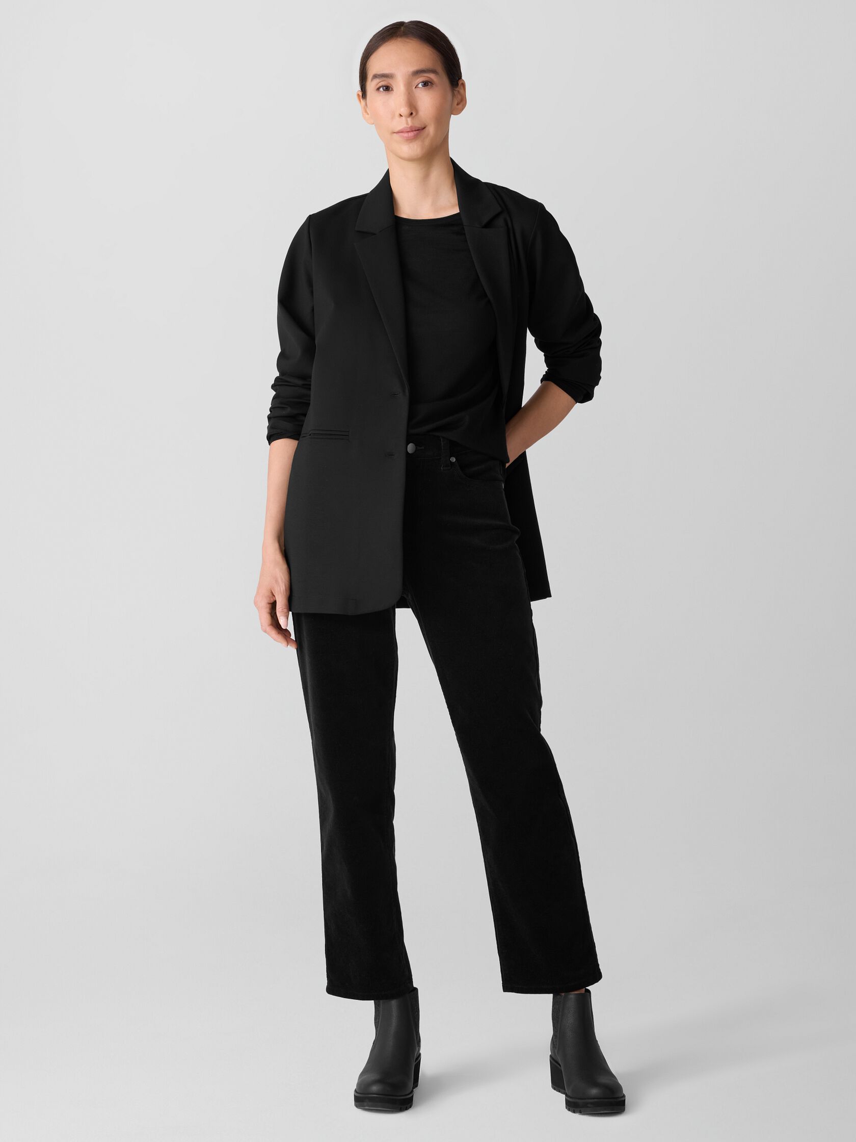 Organic Cotton Stretch Corduroy Straight Pant