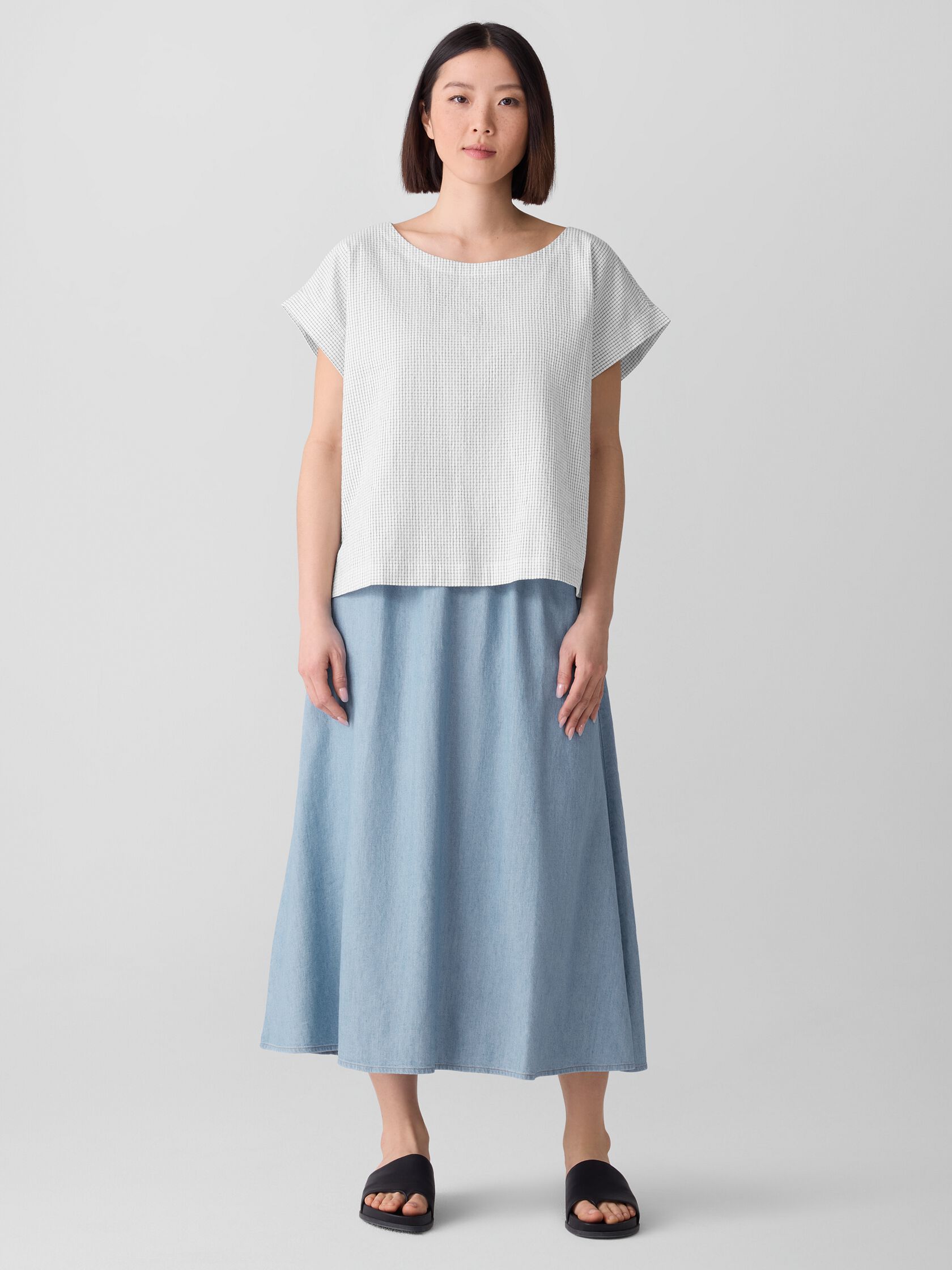 Airy Organic Cotton Twill Pocket Skirt