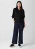 Cotton Stretch Denim Wide-Leg Jean