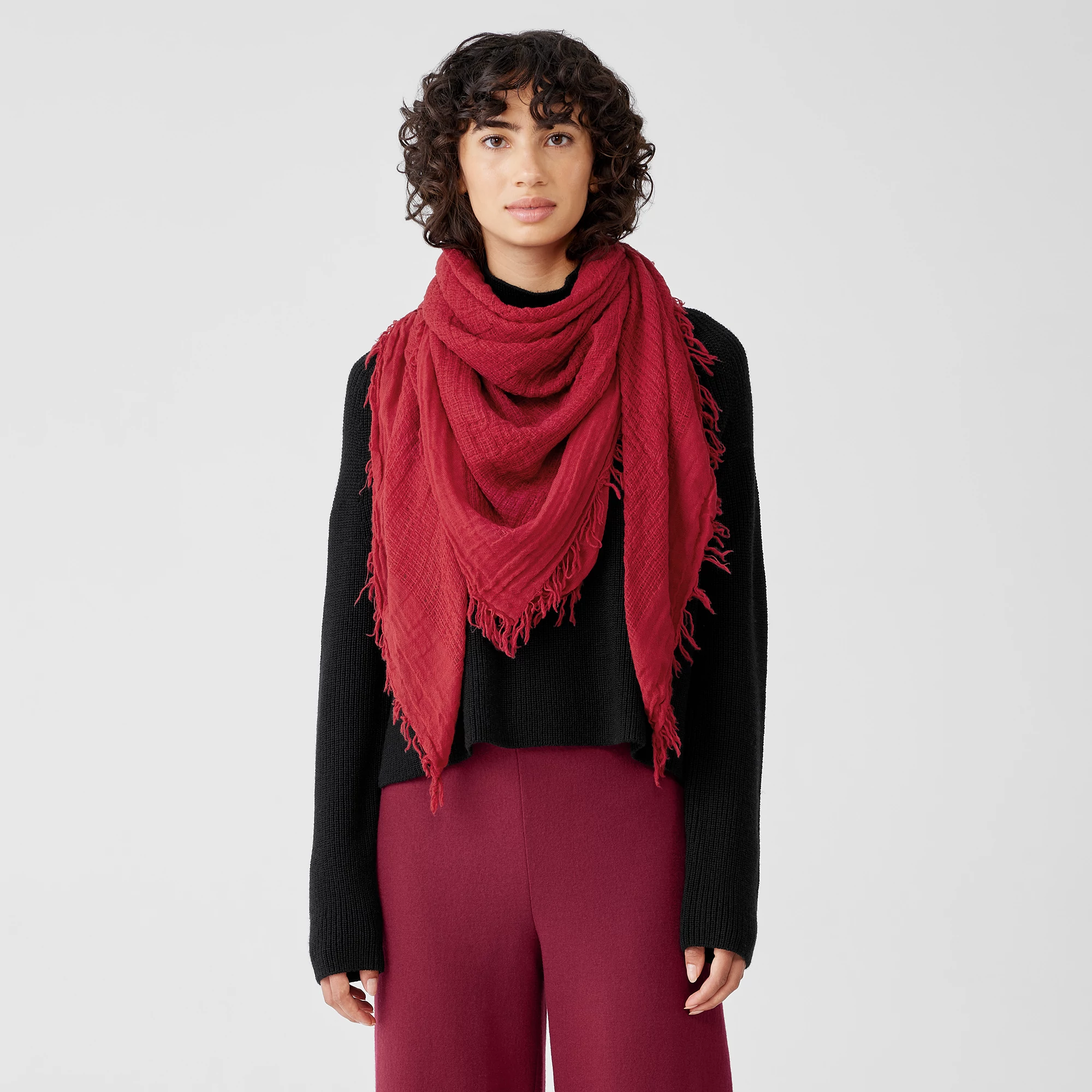 Textured Wool Gauze Scarf | EILEEN FISHER