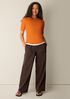 Organic Cotton Stretch Rib Crew Neck Tee