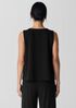 Stretch Jersey Knit Jewel Neck Tank