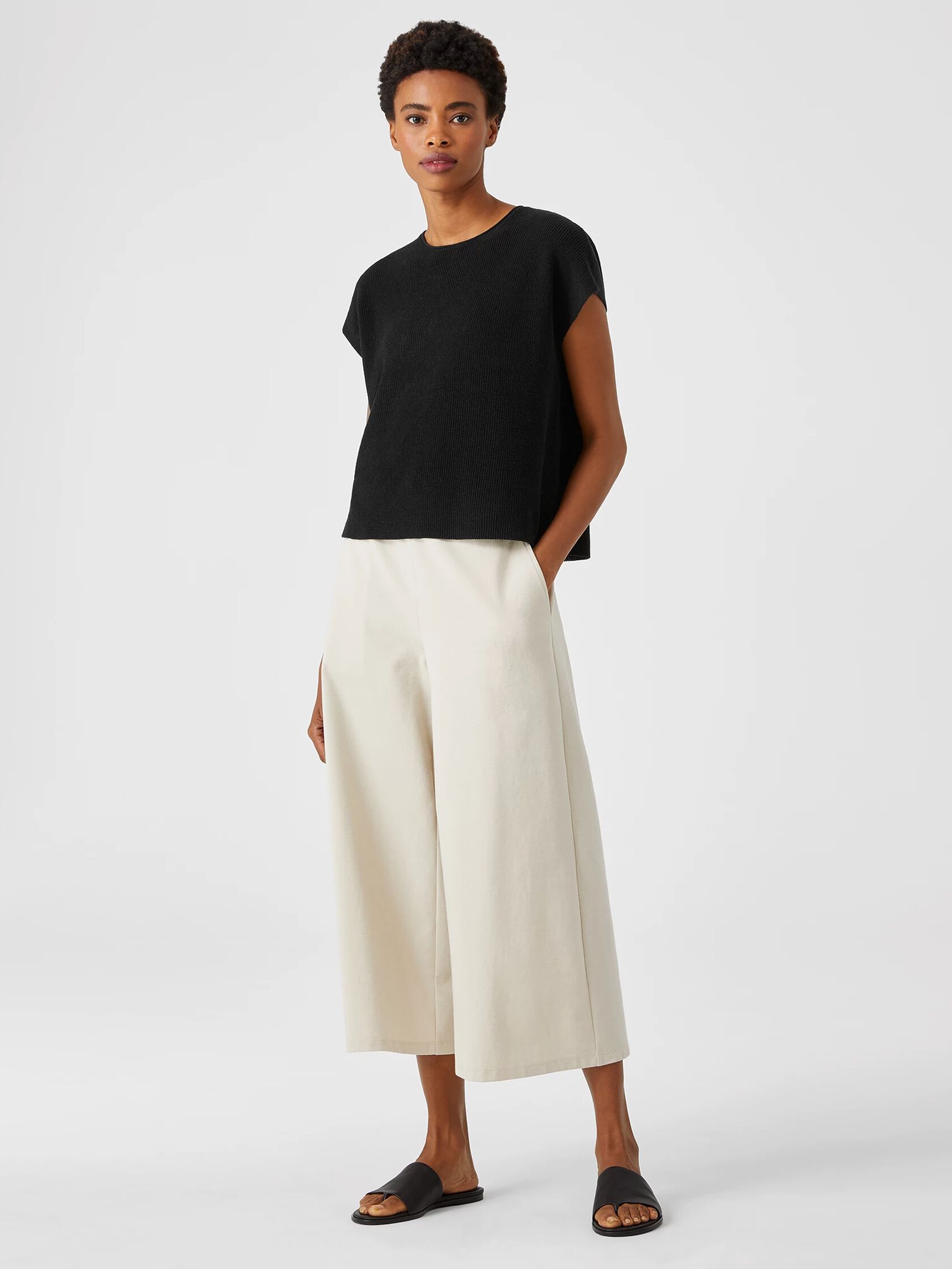 Organic Linen Cotton Square Top