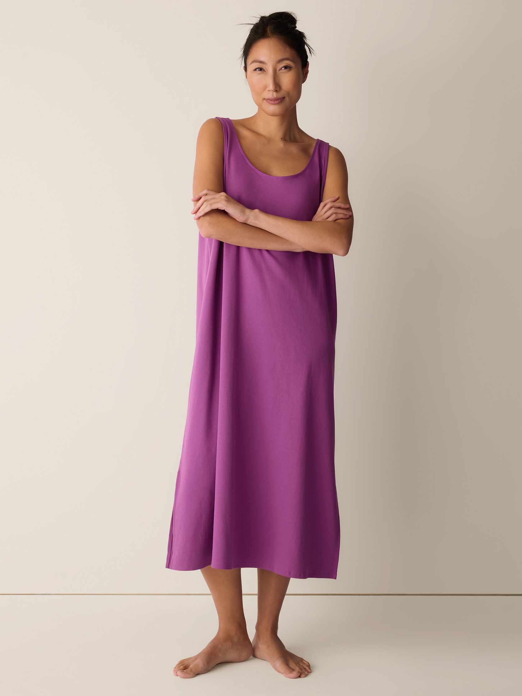Organic Cotton Interlock Tank Sleep Dress