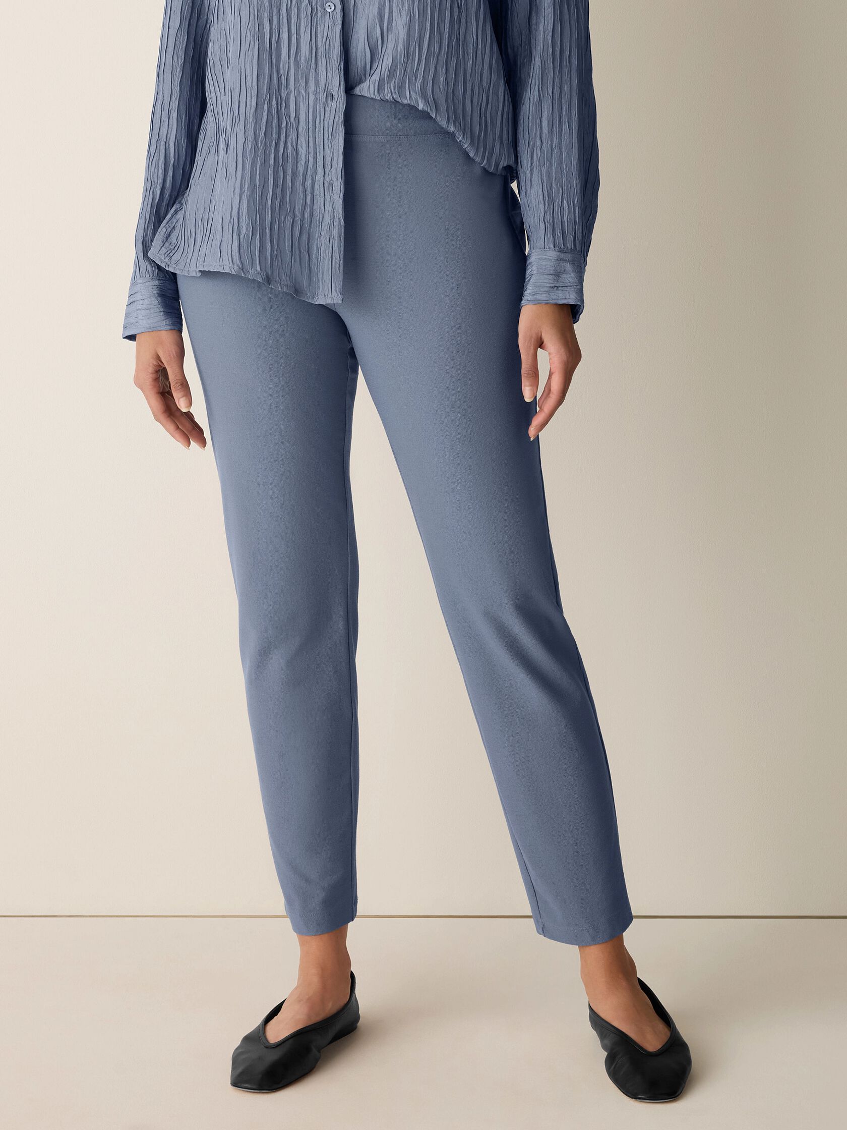 Washable Stretch Crepe Slim Pant