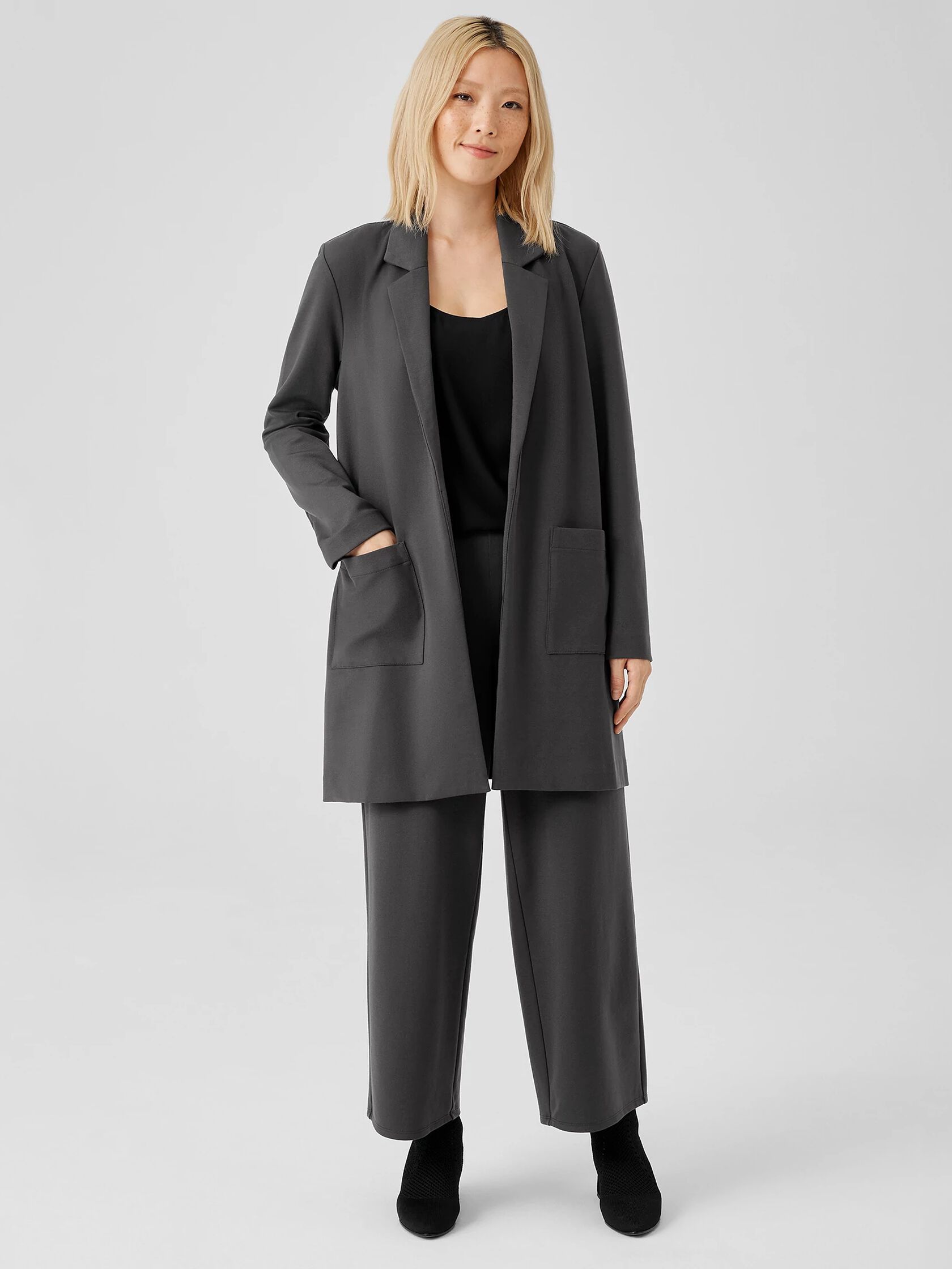 Washable Flex Ponte Long Blazer