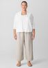 Organic Linen Cotton High Collar Cardigan