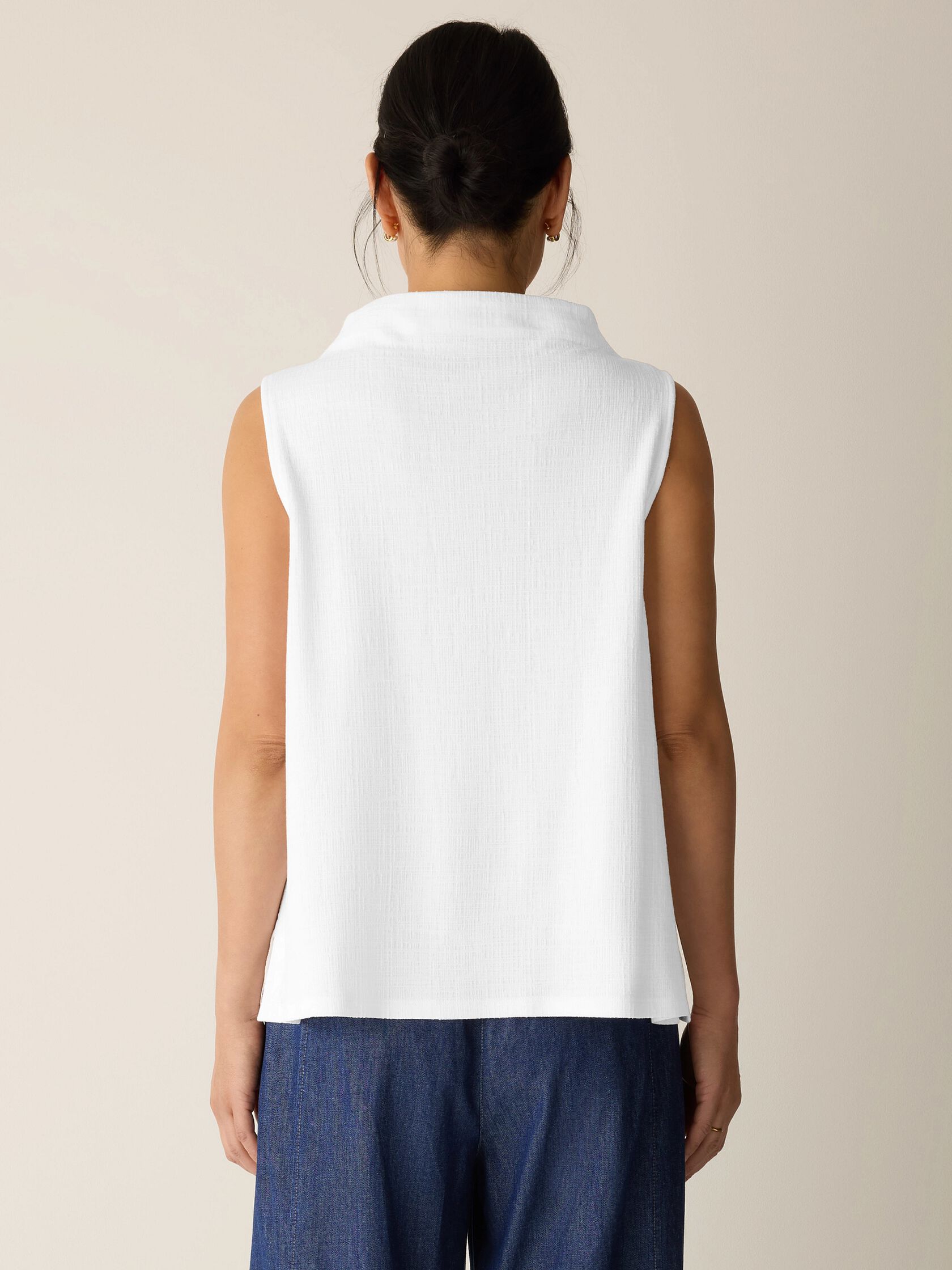 Cross Hatch Stretch Jersey Funnel Neck Tank
