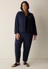Organic Cotton Pucker Check Classic Collar Jacket
