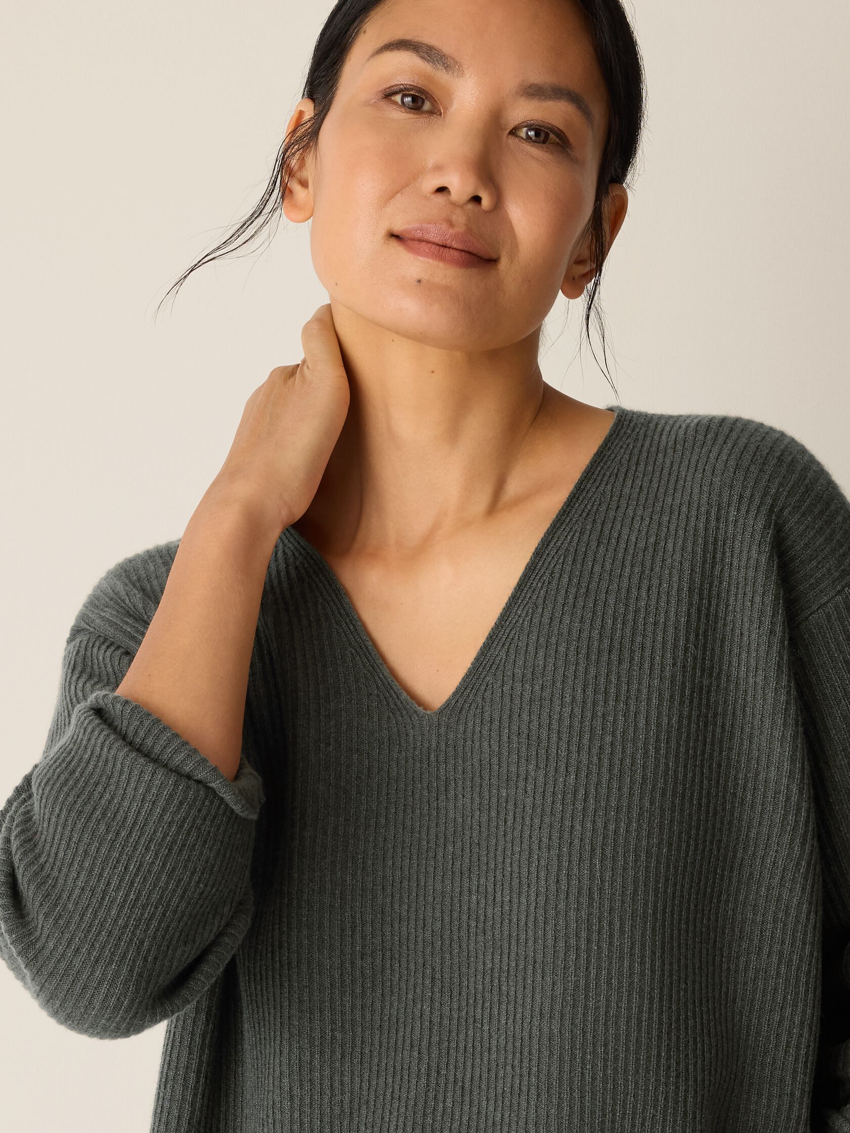 Italian Cashmere V-Neck Top