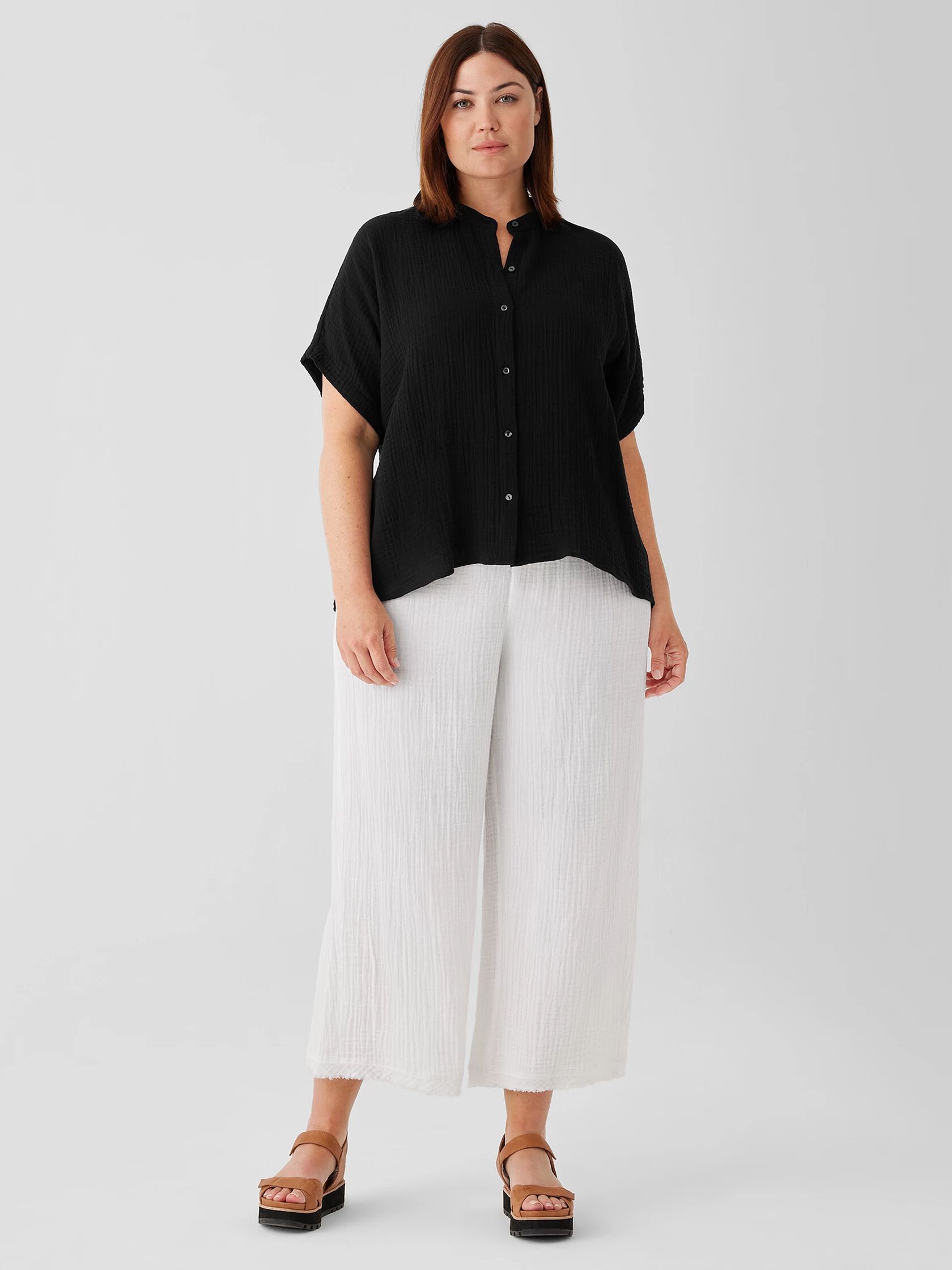 Organic Cotton Gauze Short-Sleeve Shirt