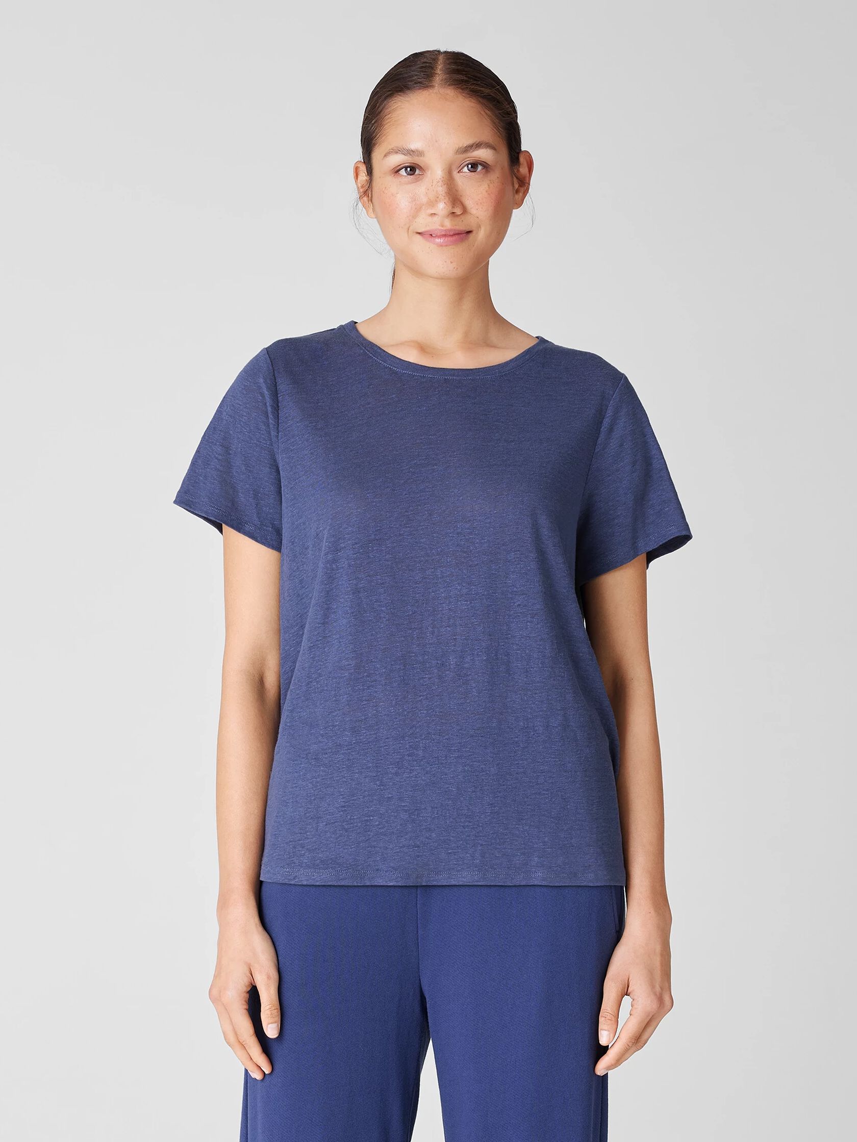 Organic Linen Jersey Crew Neck Tee