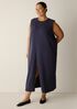Pima Cotton Stretch Jersey Crew Neck Dress