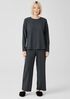 Stretch Jersey Knit Side-Zip Box-Top