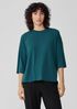 Fine Jersey Column-Sleeve Top