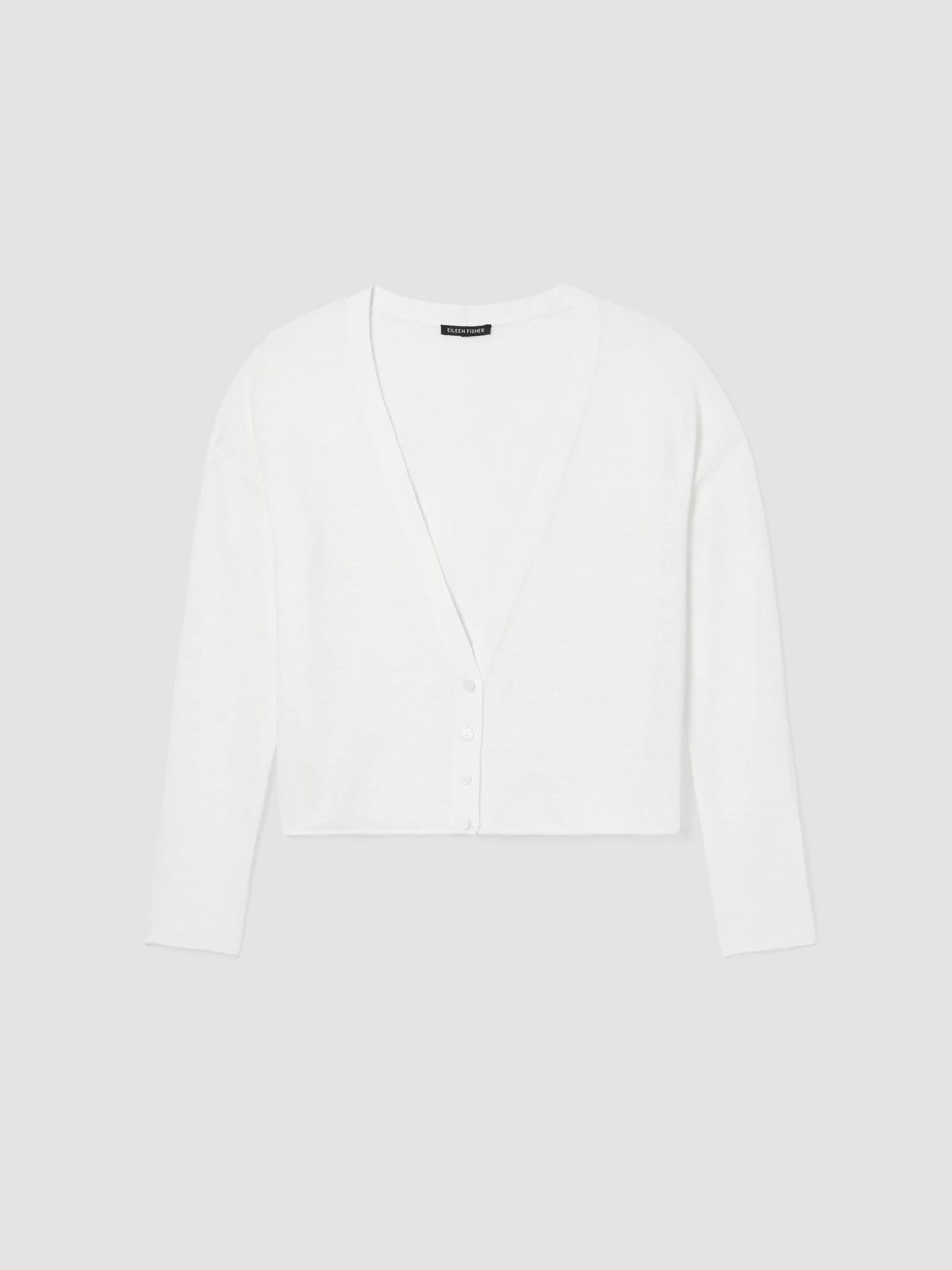 Organic Linen Cotton Cropped Cardigan